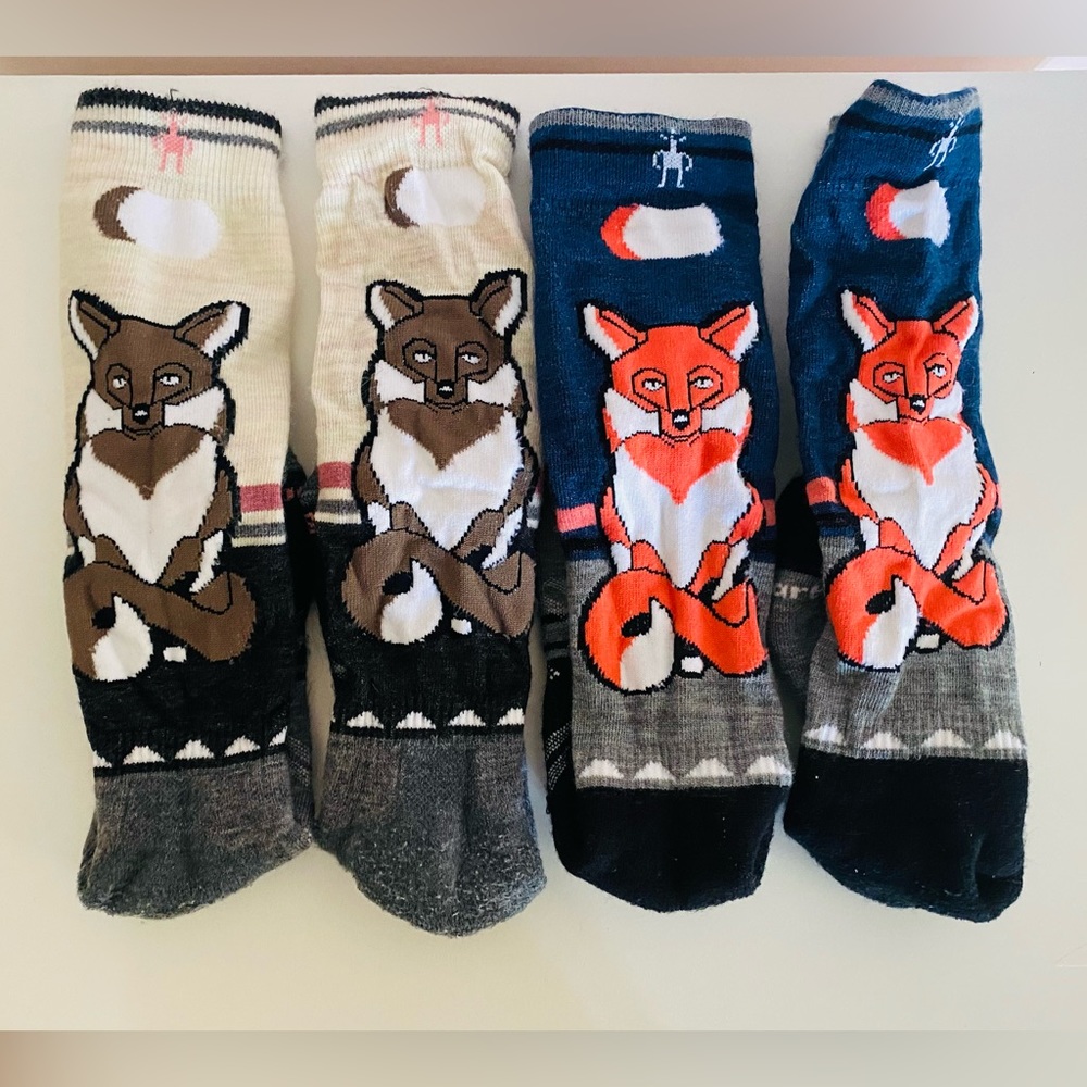 Smartwool Women’s Full Cushion Celestial Fox Over the Calf Socks Medium 2 Pairs